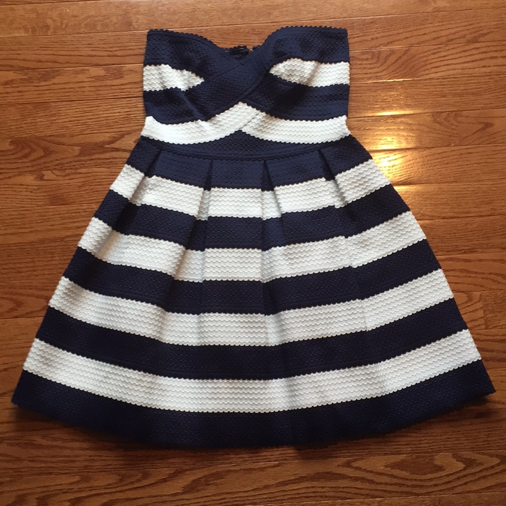 Nautical Strapless Dress